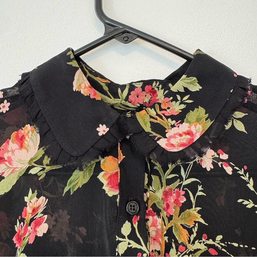 Reformation Elmwood Dress Black Floral - Picture 4 of 8